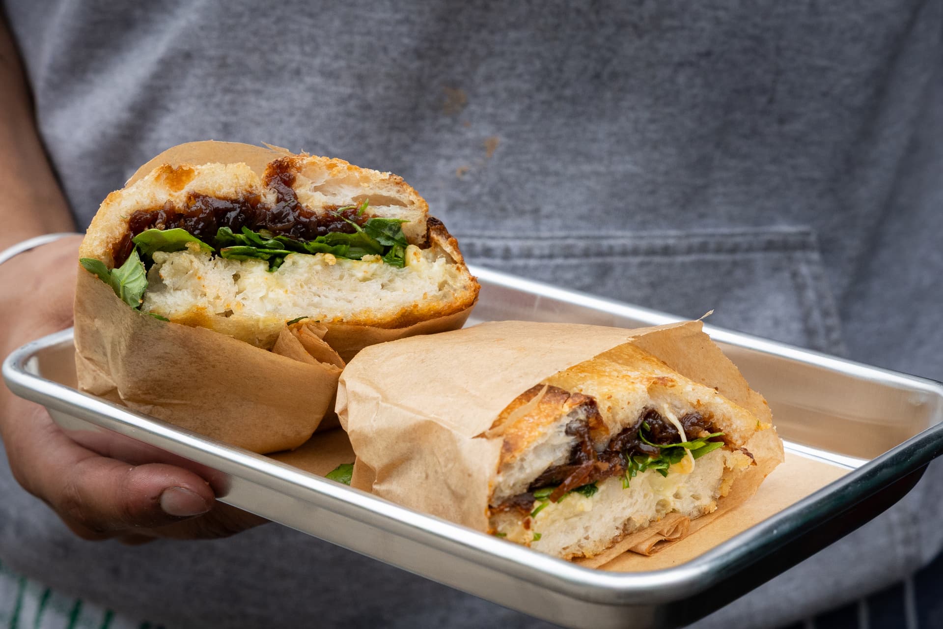 Fornoza focaccia sandwich at Siren Craft Brew
