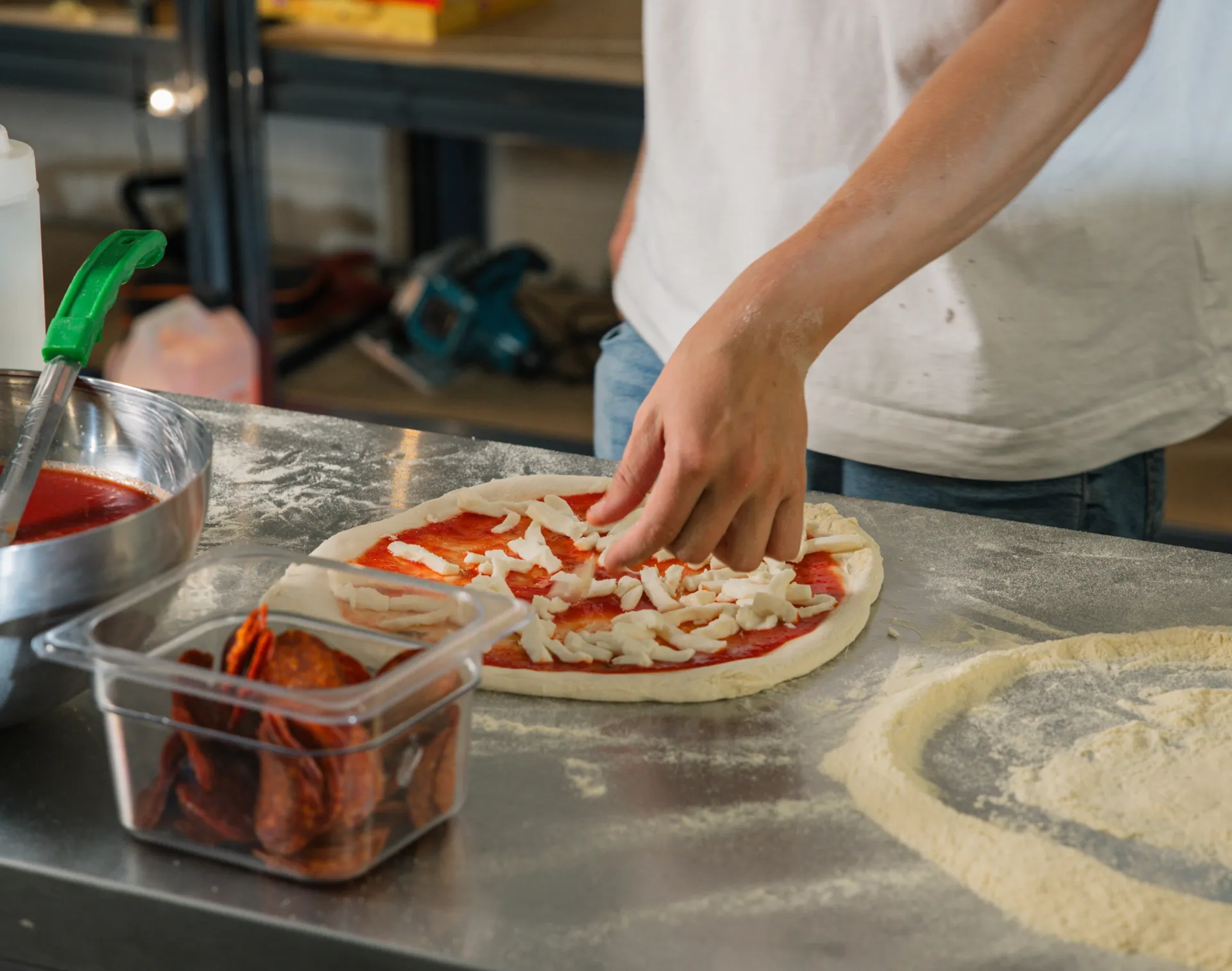 Fornoza wedding pizza catering setup near Ascot